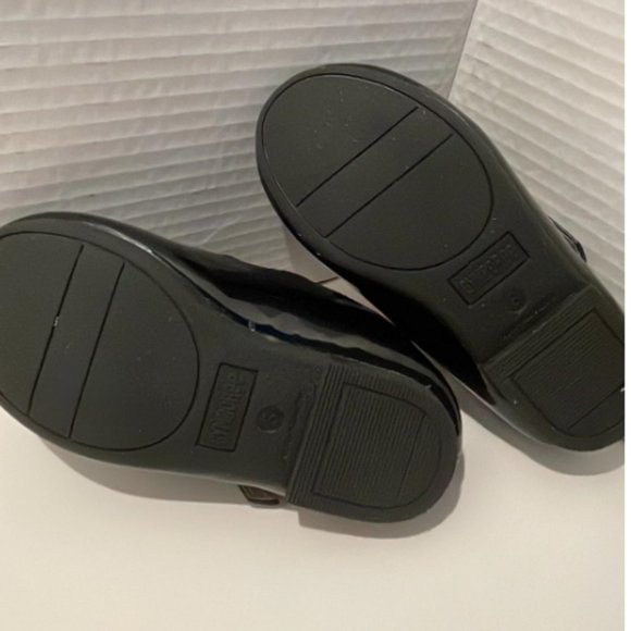 Gymboree Toddler Girl's Black Patent Ballet Flats with Velvet Bow Size 8 - Picture 7 of 9